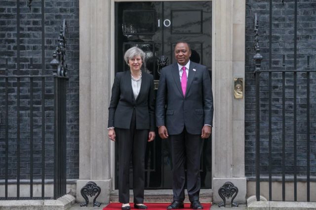 President Uhuru with UK Prime Minister Theresa May