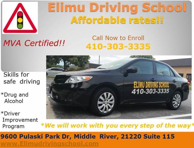 Elimu Driving School in Baltimore, Maryland Enrolling for Driving Classes