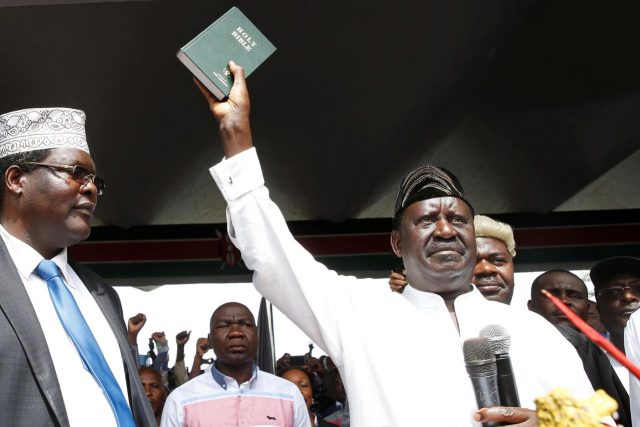 We Have Arrived in Canaan, Raila Tells Supporters after Taking Oath as People's President