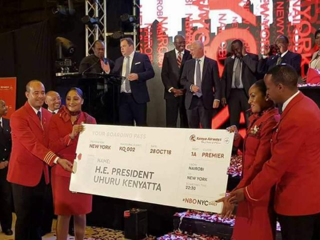 President Uhuru Kenyatta to Fly in Kenya Airways' First Direct Flight to New York in October