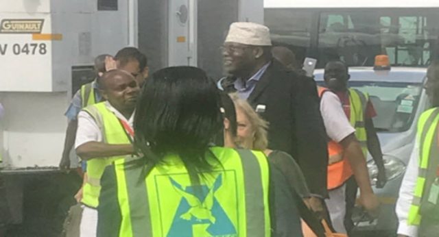 Miguna Miguna Clashes with Immigration Officials Moments after Landing at JKIA