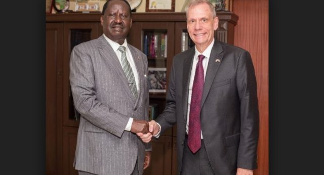 Raila Holds Talks with US Ambassador Robert Godec