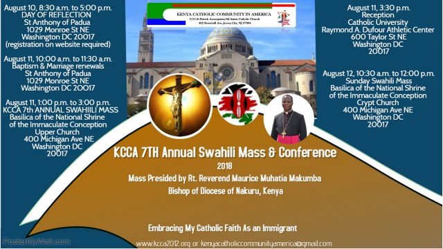 KCCA 7th Annual Mass & Conference: August 10th - 12th in Washington, DC