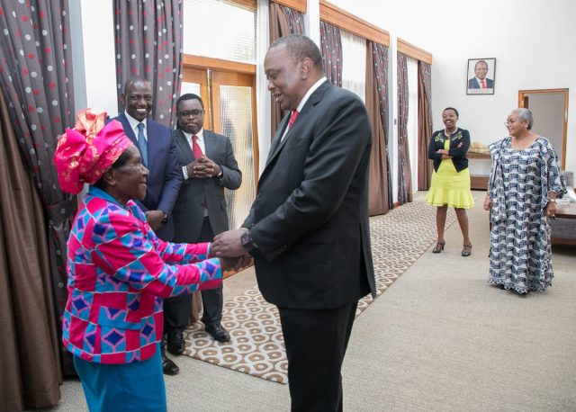 Joy as President Uhuru Meets Nurse Who Helped Mama Ngina Kenyatta Give Birth to Him 56 Years Ago