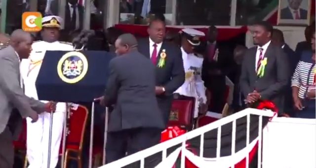 President Uhuru Caught on Camera Warning CS Mwangi Kiunjuri in Kikuyu [VIDEO]