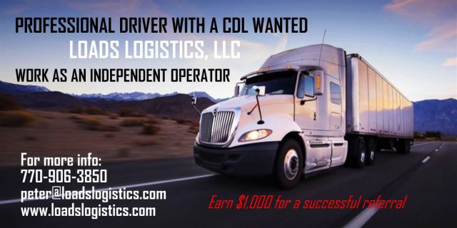 Driver with a CDL Wanted: Work as an Independent Operator, Unlimited Earning Potential