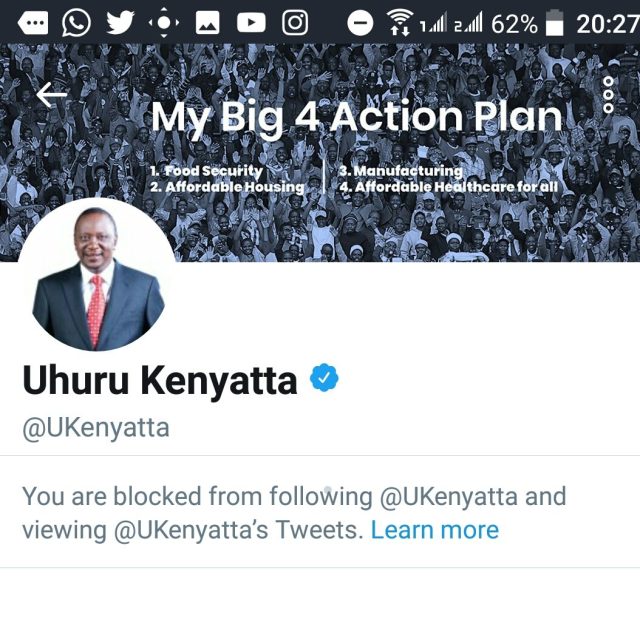 Kenyan Blogger Abraham Mutai Threatens to Sue President Kenyatta for Blocking Him on Twitter