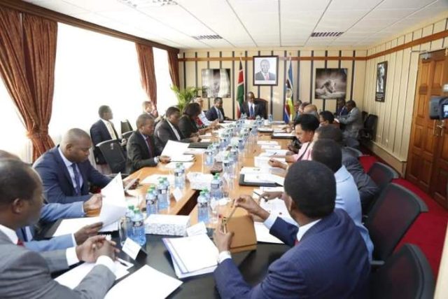 Interior CS Fred Matiang'i Chairs First Cabinet Committee Meeting at Harambee House