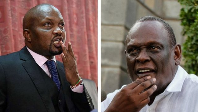 MP Moses Kuria, Former Jubilee Vice-Chair David Murathe in Near Fistfight on Live TV