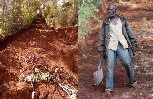 Kenyan Man who Single-Handedly Built 1.5-Kilometer Road Rewarded Handsomely