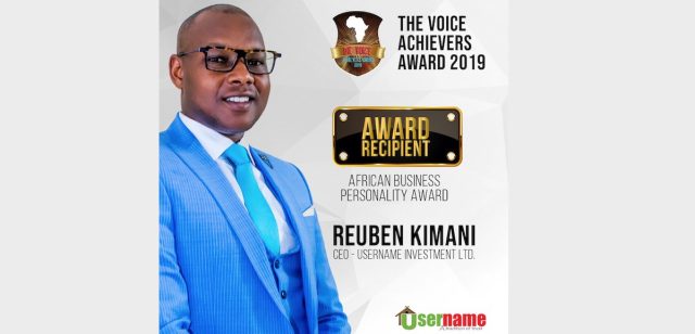 Username Investments CEO Set to Receive the Prestigious 2019 African Business Personality Award