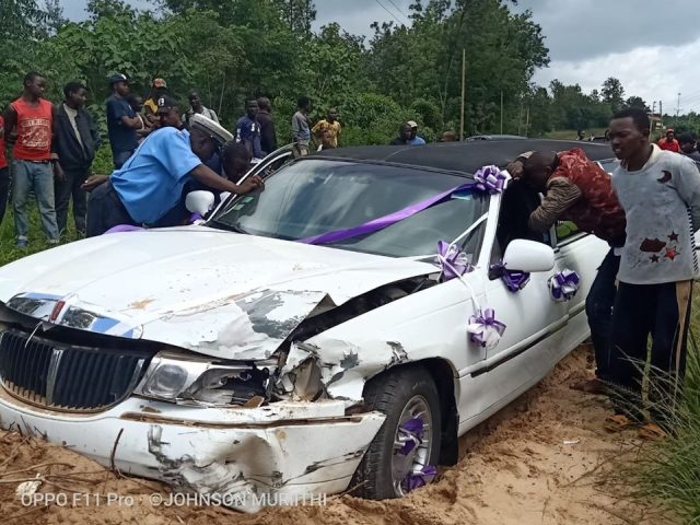 Wedding Day Almost Turns Tragic as Limousine Ferrying Bride is Involved in Road Accident