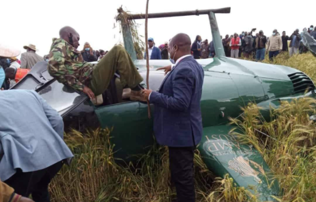 Narok Governor Samwel Ole Tunai Survives Helicopter Crash 