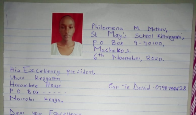 Girl Who Penned Emotional Letter to President Uhuru Returns to School After Governor Alfred Mutua's Intervention 