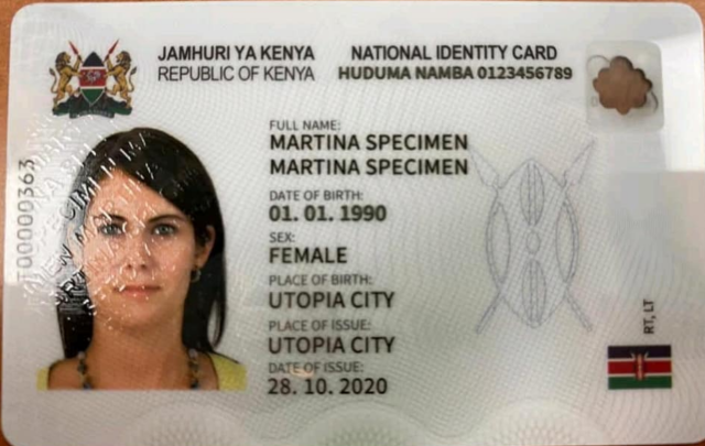 Gov't Releases Sample of Huduma Namba Card But Kenyans are Not Happy 