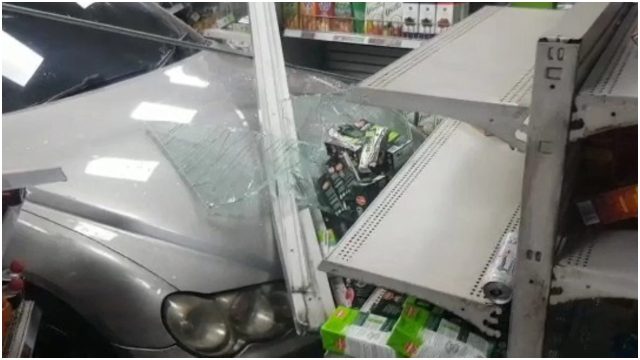 Drama as Man Drives into Convenience Store in Westlands, Nairobi [VIDEO]