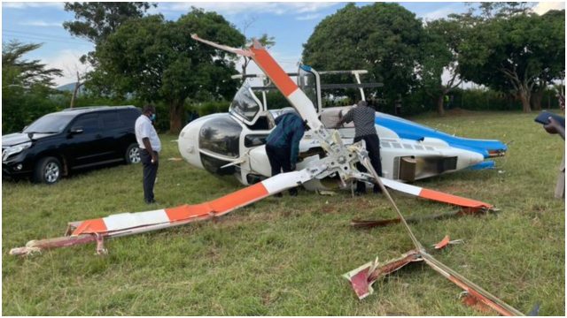 4 Injured as Chopper Crashes Shortly After Dropping Raila Off in Siaya