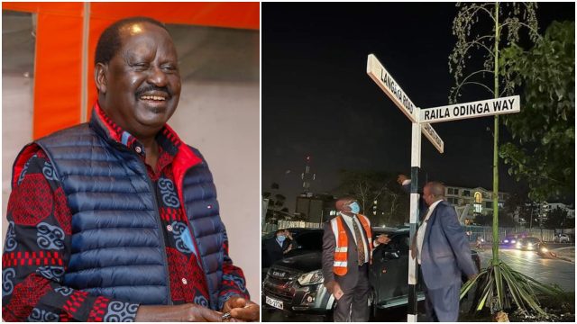 Mbagathi Way in Nairobi Officially Renamed Raila Odinga Way