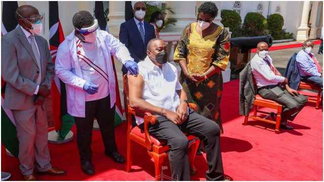 President Uhuru Receives a Covid-19 Vaccine Booster Shot 