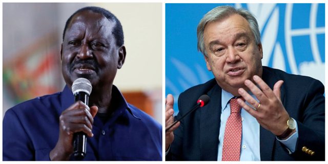 Raila Reveals Details of His Phone Call with UN Secretary-General António Guterres