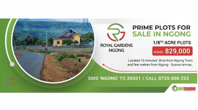 Plots for Sale at Special Introductory Prices: Royal Gardens-Ngong