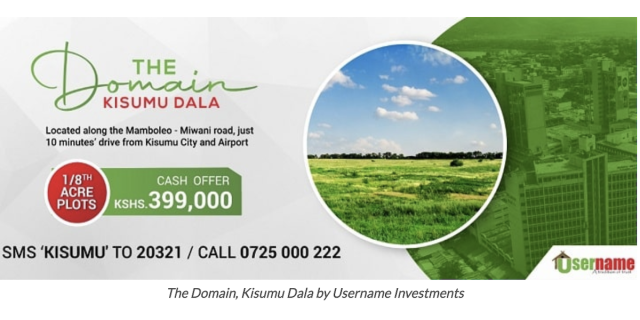 Plots for Sale: The Domain, Kisumu Dala