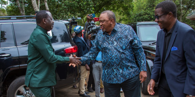 Uhuru Drives Self to Join Raila in Mourning Protest Victims