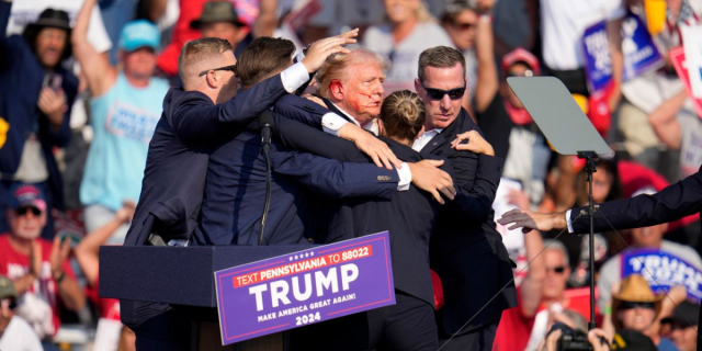 Bloodied Trump Evacuated as Gunfire Erupts at Pennsylvania Rally