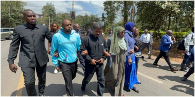 Activists Shield Boniface Mwangi from Arrest During Nairobi Protest